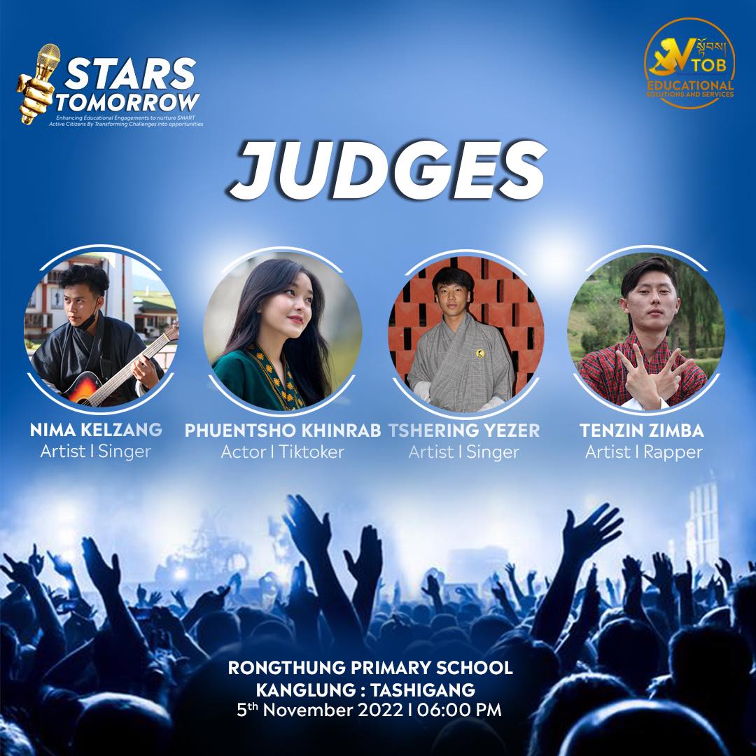 💫 STARS Tomorrow is a talent show that showcases the little talents of students from Rongthong Primary School.
There are dancers, singers, rappers, and many other surprises that will leave you awestruck in their potential and absolutely cuteness.
🎙️The show is first of its kind at the East especially catering to young minds in fulfilling to quench their thirst for platforms all the while entertaining the viewers.
😊We welcome each and every one of you to the show support and appreciation for their hard work in coming forth.
🙇Thank you and We are expecting positive response la.
