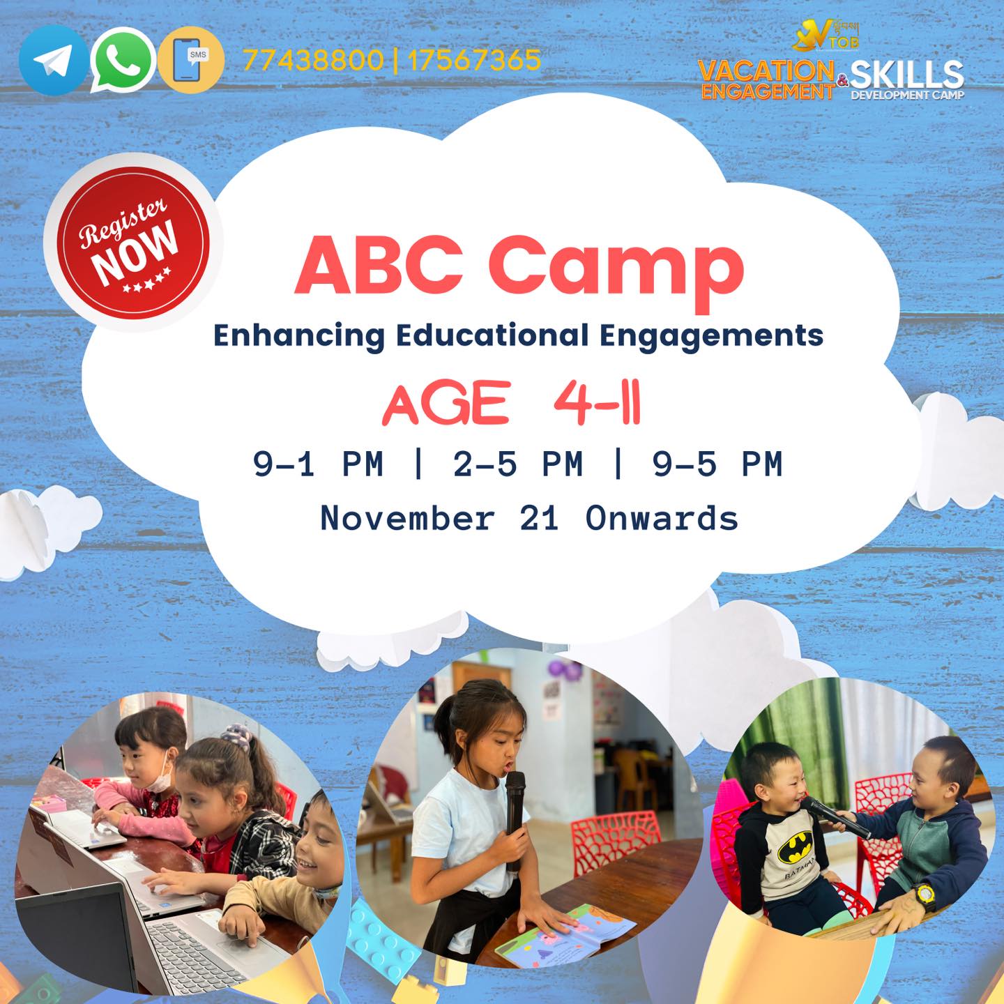 Register anytime from 21 November | Guaranteed Fun and Learning