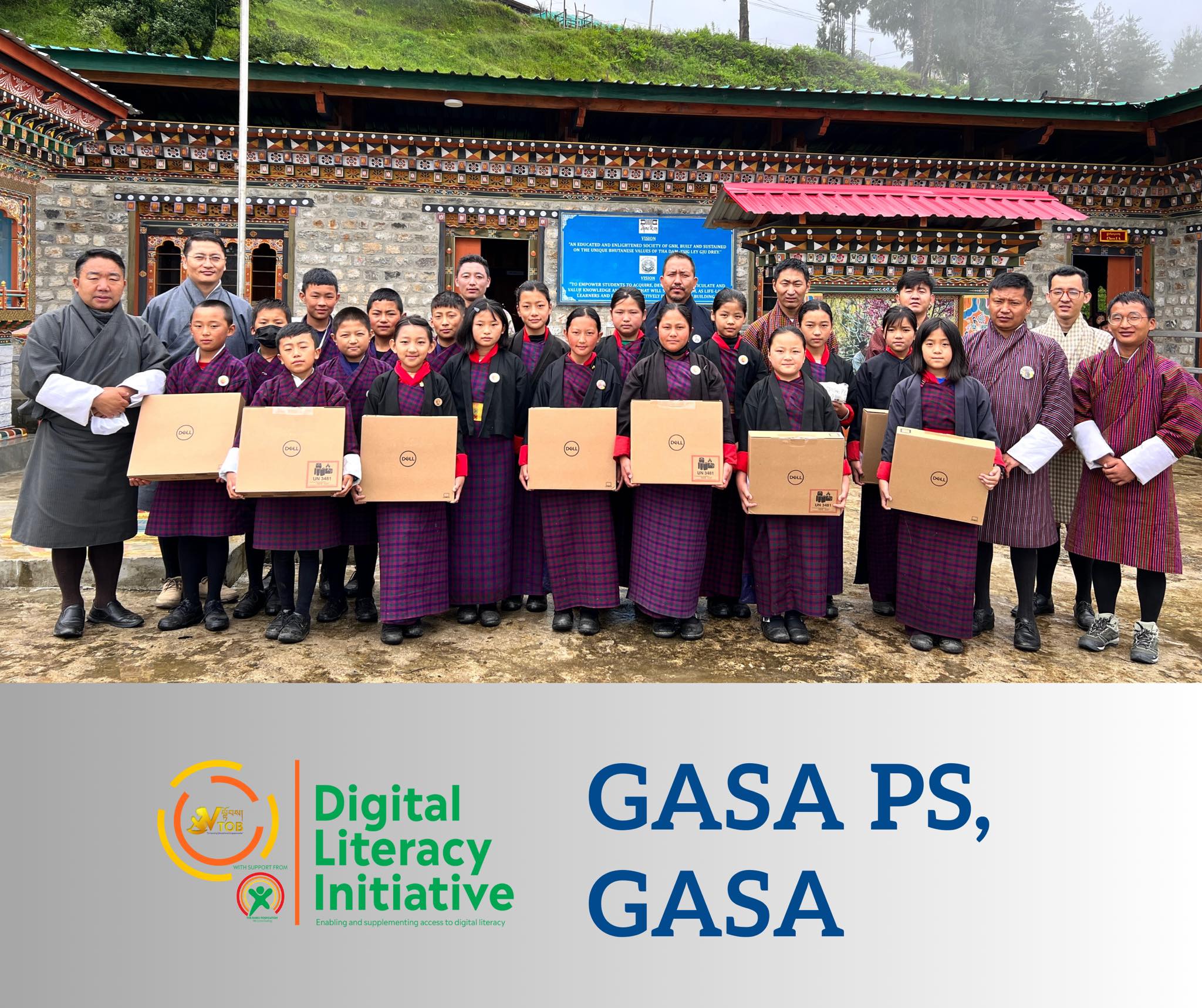 VTOB delivered laptops and Micro:Bit kits to beneficiary schools.