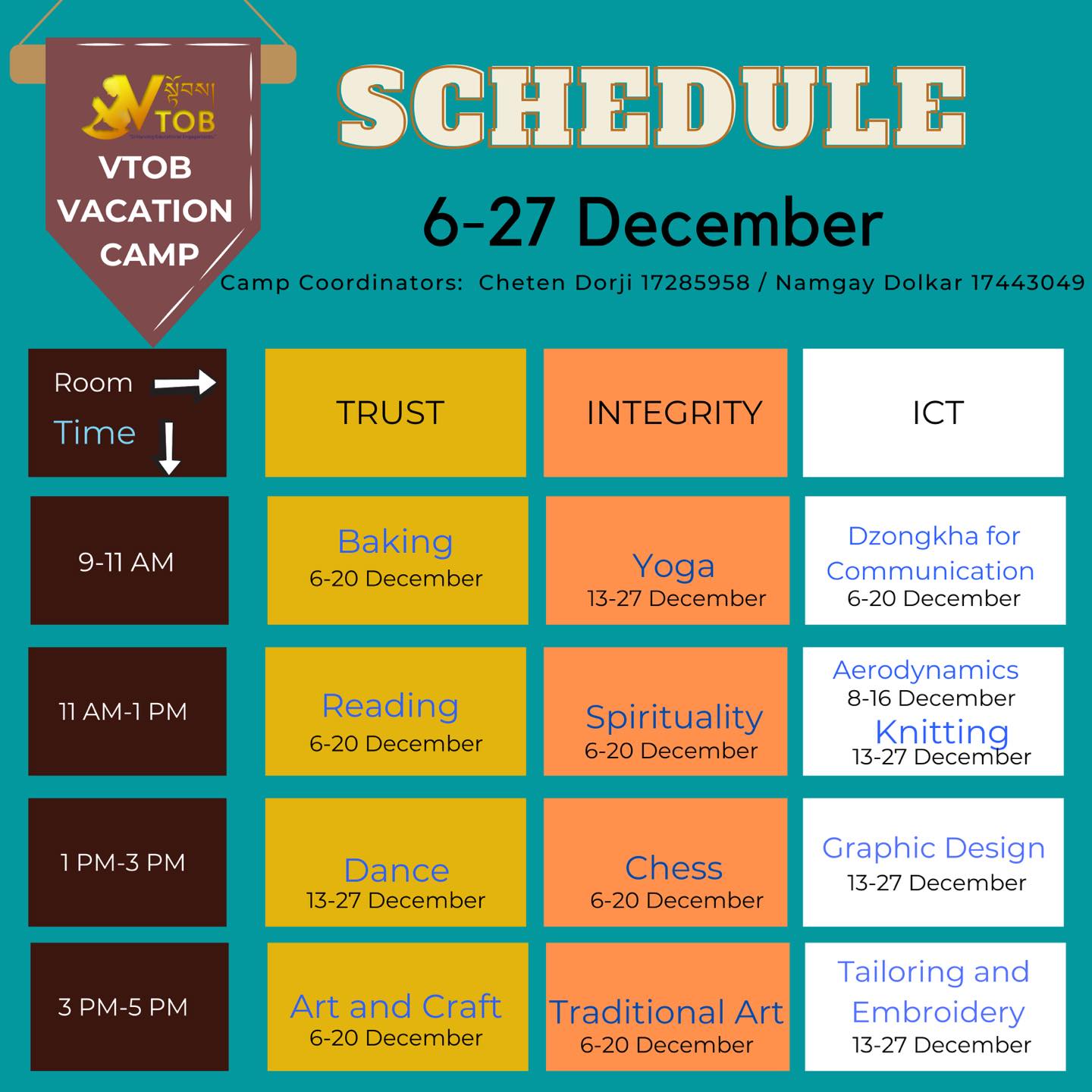 Schedule for Phase 1: Few seats AVAILABLE in some programs. Register with 77438800 through Telegram, WhatsApp or Call

Schedule for Phase 1: Few seats AVAILABLE in some programs. Register with 77438800 through Telegram, WhatsApp or Call