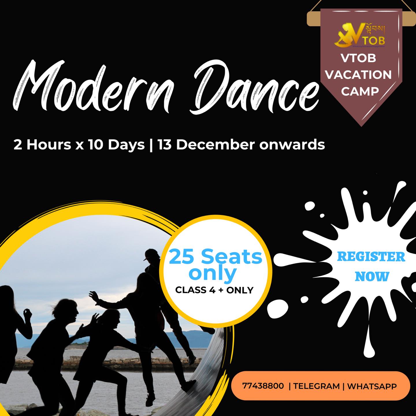 💃 🕺 Based on popular demand, we are providing Modern Dance Classes by a young, talented and popular dancer.