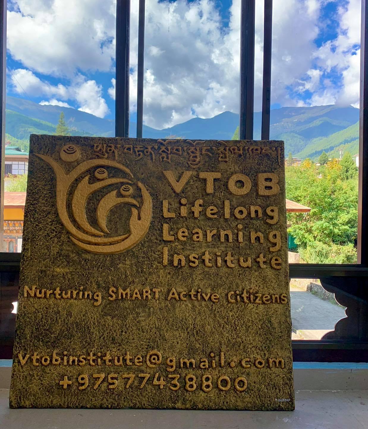 Excited to have a new space and an artistic paper mache signboard. The new space is just next to our current space. We look forward to your continued trust, confidence, support and blessings.

Tshewang Darjay is the man behind the beautiful signboard made out of waste paper.