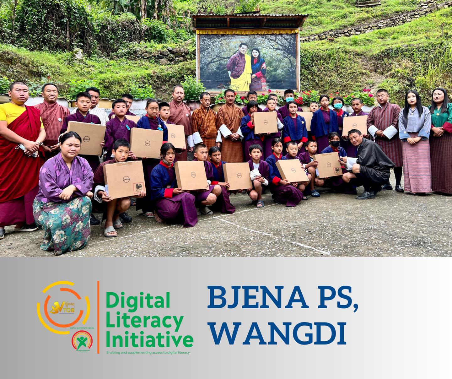 VTOB delivered laptops and Micro:Bit kits to beneficiary schools. The devices are supplied free of cost to support digital and coding literacy in schools with an aim to enable children with problem solving skills through coding, equip children with digital and coding skills, supplement the ICT goals of the Ministry of Education and Skills Development and complement the nation’s effort in equipping schools with adequate number of digital devices to enhance children’s access to digital literacy.
The 35 teachers from 10 beneficiary schools of Gasa, Punakha and Wangduephodrang under the DLI Phase 1 were successfully trained for 7 Days from 8-14 July, 2023 on Coding and Digital Skills.
Digital Literacy Initiative project is an initiative of VTOB with support from Dariu Foundation and in consultation with the MoESD. Specifically, the Digital Literacy Initiative project will equip more than 38 schools across the country with 710 laptops and provide teacher training to 195 teachers on Coding with an aim to impart coding skills to 7600 students in their schools over the 3 years project tenure.
Thank you everyone for your continued support, trust and confidence in us.
We will keep going forward- innovating, initiating and collaborating.
VTOB delivered laptops and Micro:Bit kits to beneficiary schools. The devices are supplied free of cost to support digital and coding literacy in schools with an aim to enable children with problem solving skills through coding, equip children with digital and coding skills, supplement the ICT goals of the Ministry of Education and Skills Development and complement the nation’s effort in equipping schools with adequate number of digital devices to enhance children’s access to digital literacy.
The 35 teachers from 10 beneficiary schools of Gasa, Punakha and Wangduephodrang under the DLI Phase 1 were successfully trained for 7 Days from 8-14 July, 2023 on Coding and Digital Skills.
Digital Literacy Initiative project is an initiative of VTOB with support from Dariu Foundation and in consultation with the MoESD. Specifically, the Digital Literacy Initiative project will equip more than 38 schools across the country with 710 laptops and provide teacher training to 195 teachers on Coding with an aim to impart coding skills to 7600 students in their schools over the 3 years project tenure.
Thank you everyone for your continued support, trust and confidence in us.
We will keep going forward- innovating, initiating and collaborating.