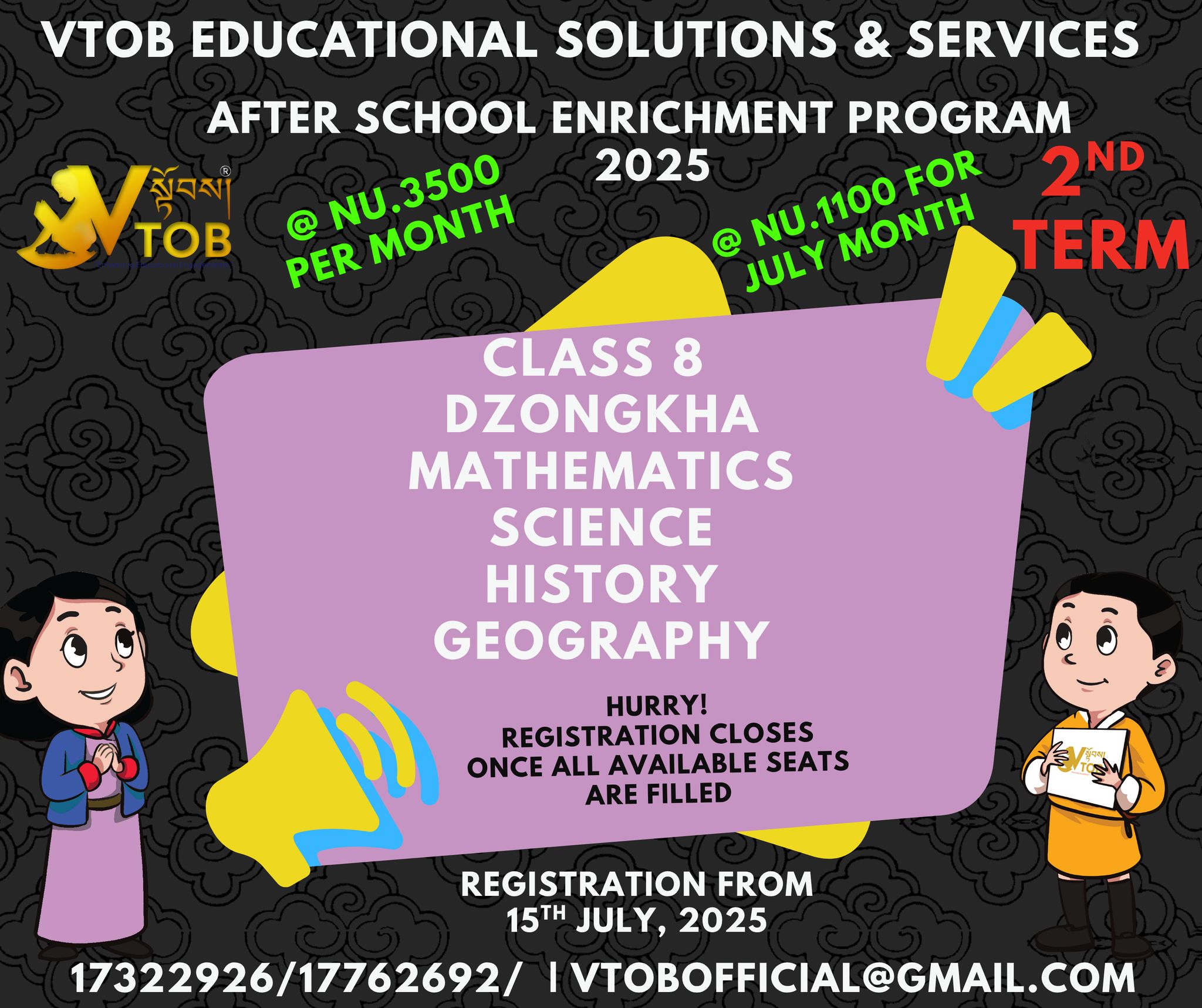 The Academic Excellence Focus

Is Your Class 8 Child Ready for the Leap to Higher Secondary?

Class 8 is a critical year. The concepts get tougher, the homework load increases, and the foundation for future board exams is built right now. How do you ensure your child is using their after-school hours productively while you're at the office?

VTOB's After-School Enrichment Program for Class 8 is the answer.

We provide a structured, academic-focused environment that bridges the gap between school and home. Our program is designed to help your child learn:

Supervised Study Hall: Dedicated, quiet time to complete all homework and assignments.

Concept Reinforcement: Special focus on challenging subjects like Mathematics.

Test Preparation: We help students develop effective study habits and prepare for their term examinations.

Give your child the academic edge they need to succeed. Give yourself the peace of mind you deserve.

Enroll your child in VTOB's Class 8 program today! 

Limited seats available.

The Academic Excellence Focus

Is Your Class 8 Child Ready for the Leap to Higher Secondary?

Class 8 is a critical year. The concepts get tougher, the homework load increases, and the foundation for future board exams is built right now. How do you ensure your child is using their after-school hours productively while you're at the office?

VTOB's After-School Enrichment Program for Class 8 is the answer.

We provide a structured, academic-focused environment that bridges the gap between school and home. Our program is designed to help your child learn:

Supervised Study Hall: Dedicated, quiet time to complete all homework and assignments.

Concept Reinforcement: Special focus on challenging subjects like Mathematics.

Test Preparation: We help students develop effective study habits and prepare for their term examinations.

Give your child the academic edge they need to succeed. Give yourself the peace of mind you deserve.

Enroll your child in VTOB's Class 8 program today! 

Limited seats available.