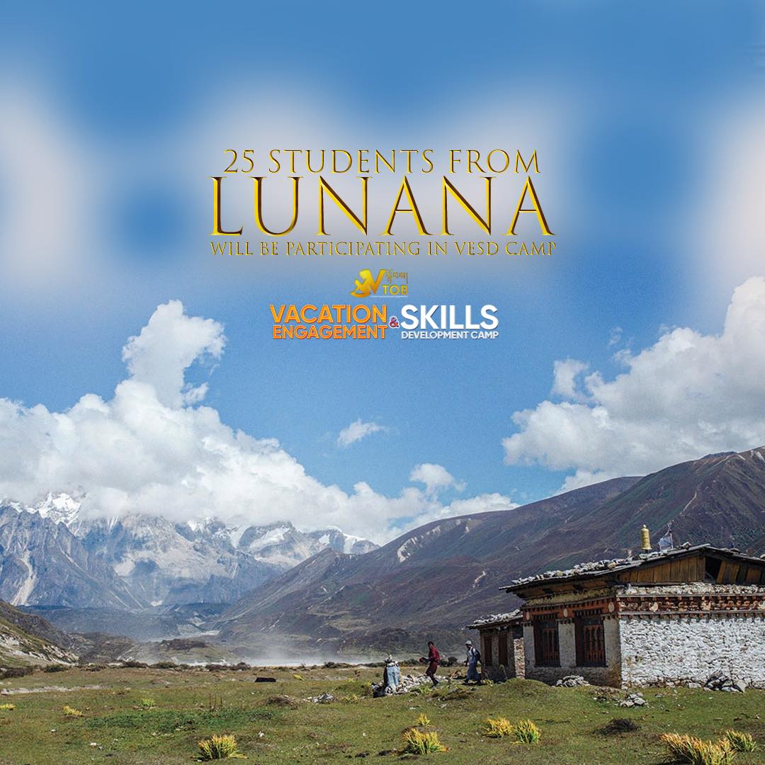 Excited to have 25 students from Lunana joining the VESD Camp. Thank you Sir Phub Gyeltshen for coordinating. 

Registration is still open until 5 January. 
Register with 77438800 through Telegram or WhatsApp

Excited to have 25 students from Lunana joining the VESD Camp. Thank you Sir Phub Gyeltshen for coordinating. 

Registration is still open until 5 January. 
Register with 77438800 through Telegram or WhatsApp