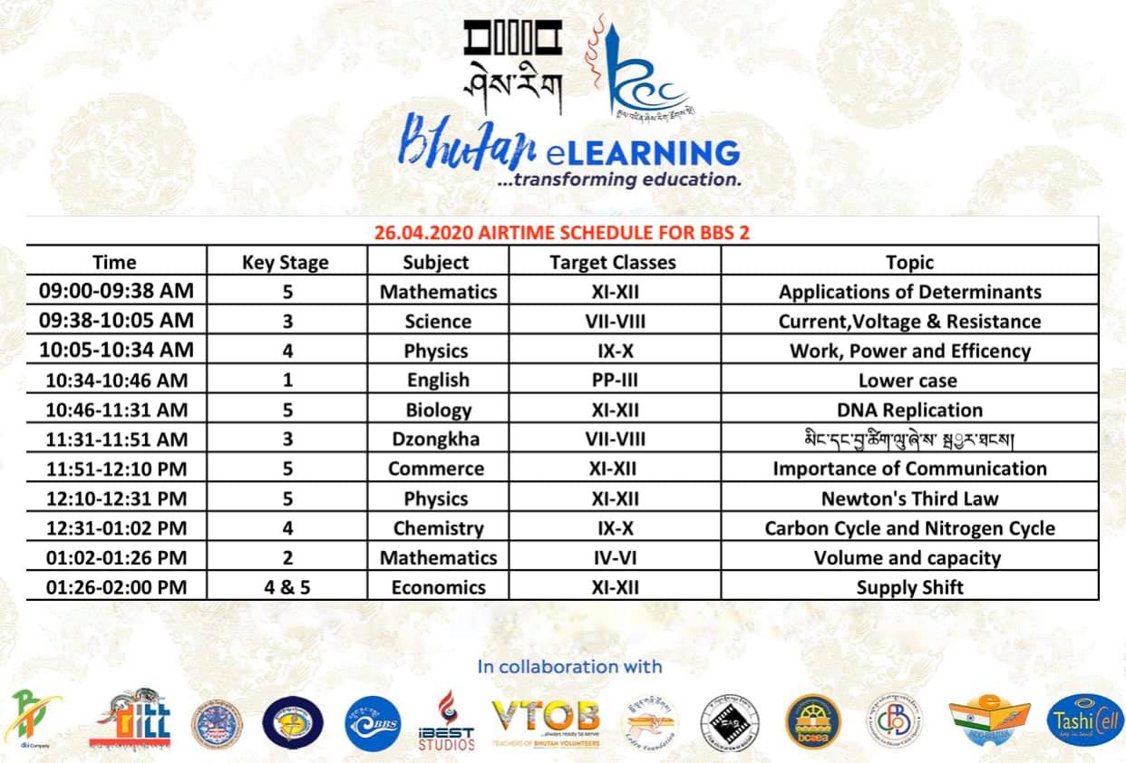 REBROADCAST SCHEDULE FOR SATURDAY AND SUNDAY 25-26 APRIL