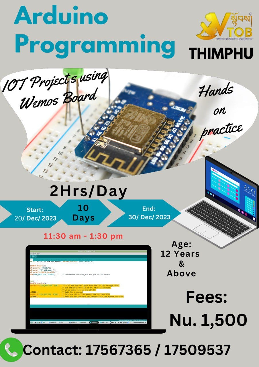 "Technology can become the wings that will allow the educational world to fly farther and faster than ever before - if we allow it", Jenny.

VTOB Foundation presents Arduino Programming to enhance learning for programming.

"Technology can become the wings that will allow the educational world to fly farther and faster than ever before - if we allow it", Jenny.

@[100069841712339:2048:VTOB Foundation] presents Arduino Programming to enhance learning for programming.
