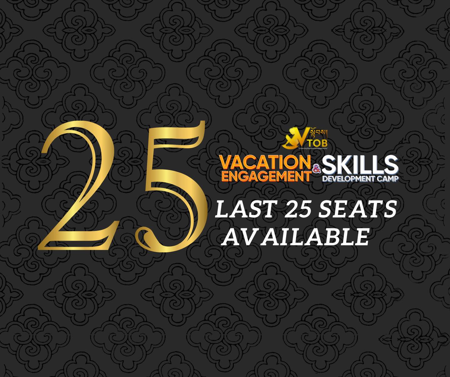 𝗟𝗔𝗦𝗧 25 𝗦𝗘𝗔𝗧𝗦 𝗔𝗩𝗔𝗜𝗟𝗔𝗕𝗟𝗘- 𝗥𝗘𝗚𝗜𝗦𝗧𝗥𝗔𝗧𝗜𝗢𝗡 𝗙𝗢𝗥 𝗦𝗨𝗠𝗠𝗘𝗥 𝗩𝗘𝗦𝗗 𝗖𝗔𝗠𝗣 𝗔𝗧  𝗗𝗥𝗨𝗚𝗬𝗘𝗟, 𝗣𝗔𝗥𝗢!