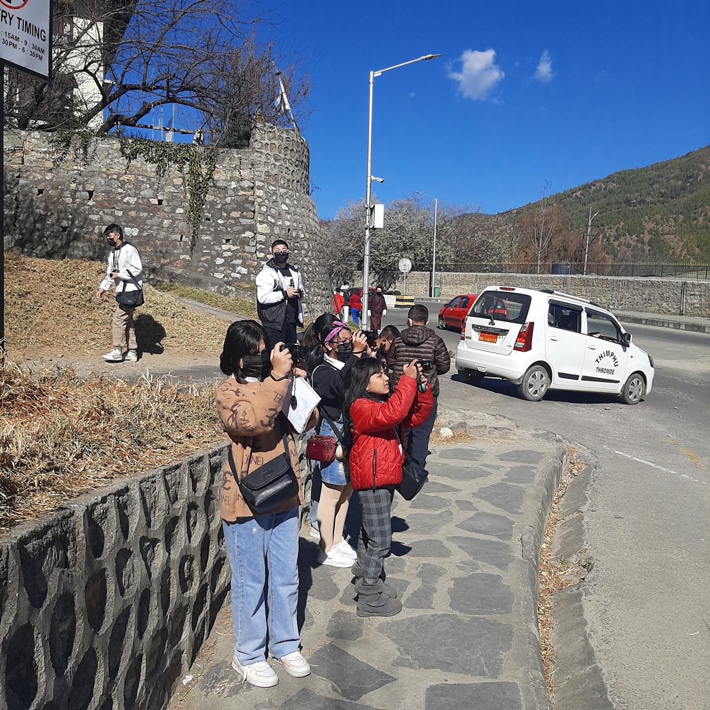 Photography and Videography participants taking part in their practical activities at the Memorial Chorten. Most of our courses are 70-80% practical so that learning is always first hand. 
#VTOBVacationCamp