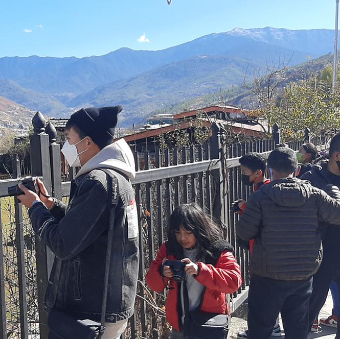 Photography and Videography participants taking part in their practical activities at the Memorial Chorten. Most of our courses are 70-80% practical so that learning is always first hand. 
#VTOBVacationCamp