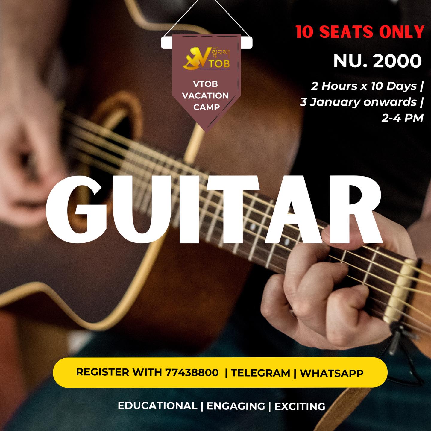 Guitar Lessons | Register with 77438800
Guitar Lessons | Register with 77438800