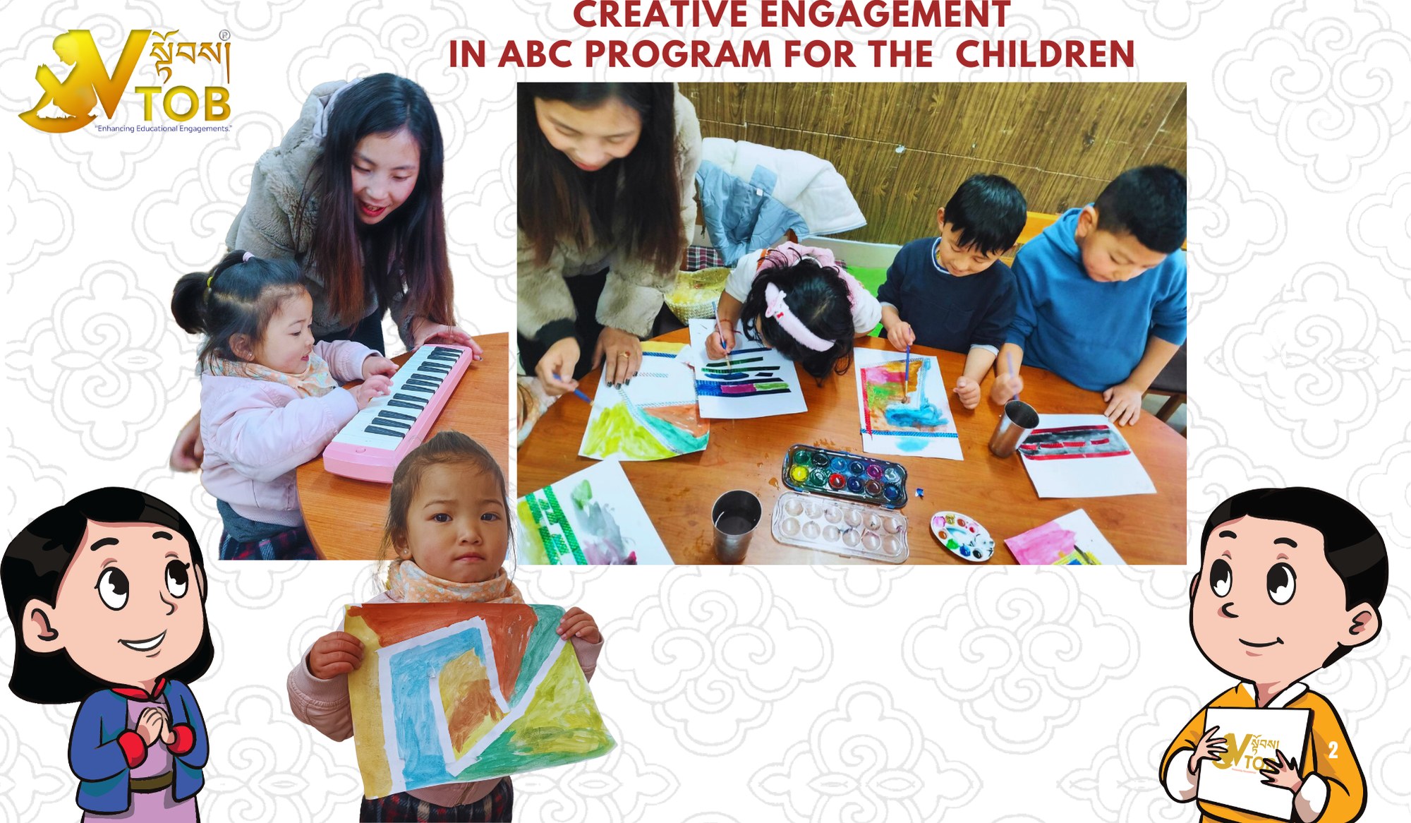 Gawa and Sherig presents the updates on the in-progress ABC Winter Program for the children at VTOB.