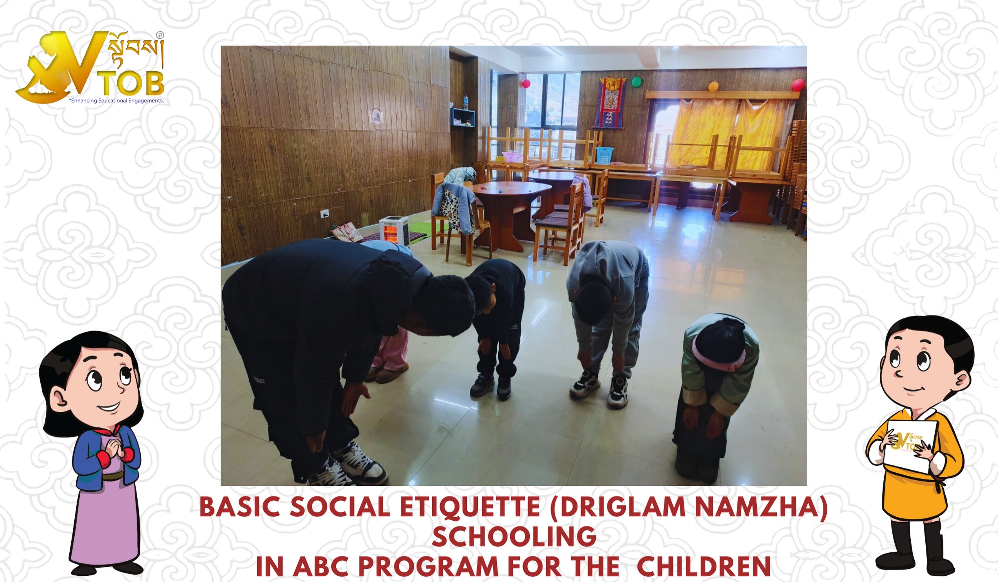 Gawa and Sherig presents the updates on the in-progress ABC Winter Program for the children at VTOB.