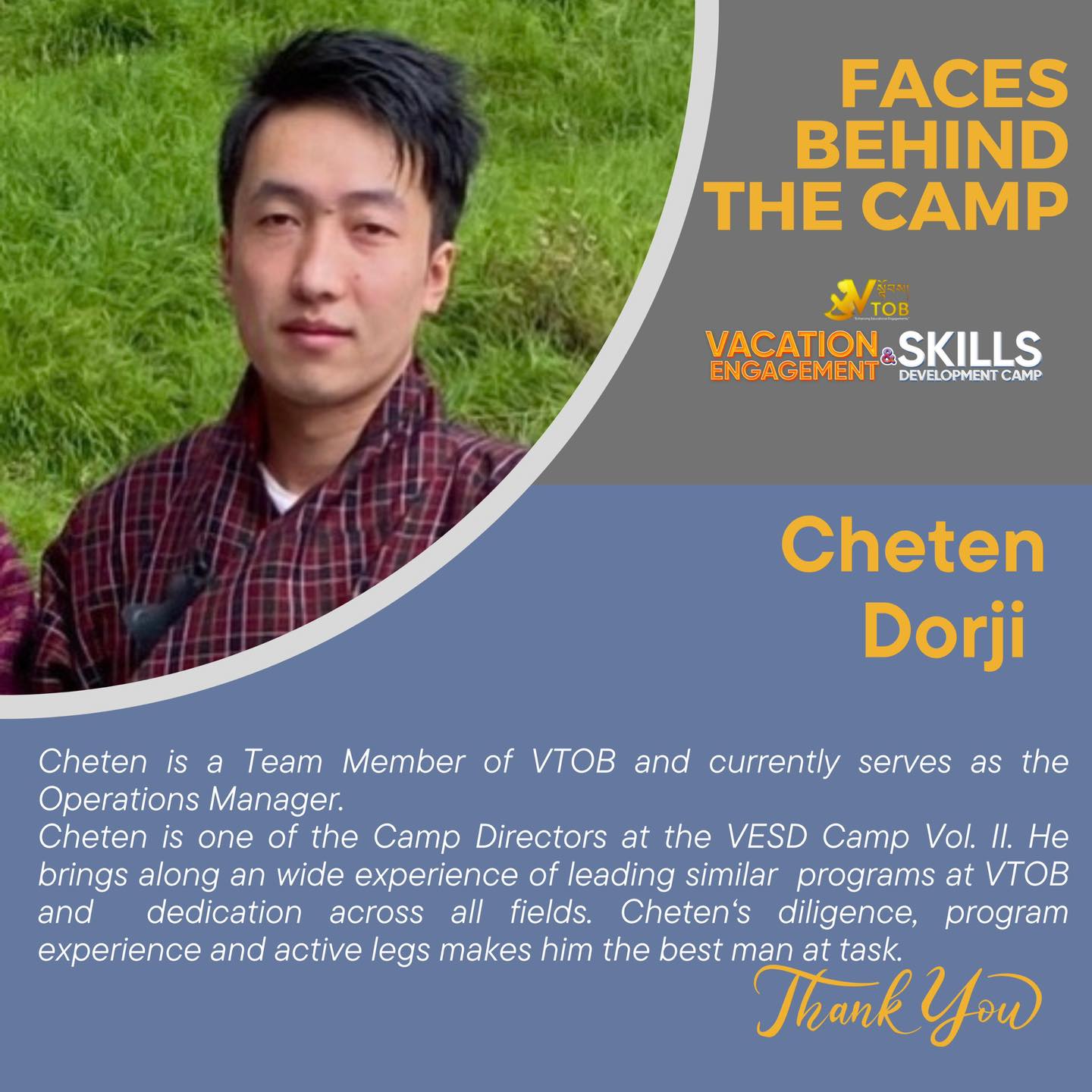🔆 FACES BEHIND THE VESD CAMP VOL. II 🎯

“Individual commitment to a group effort—that is what makes a team work.” -Vince Lombardi