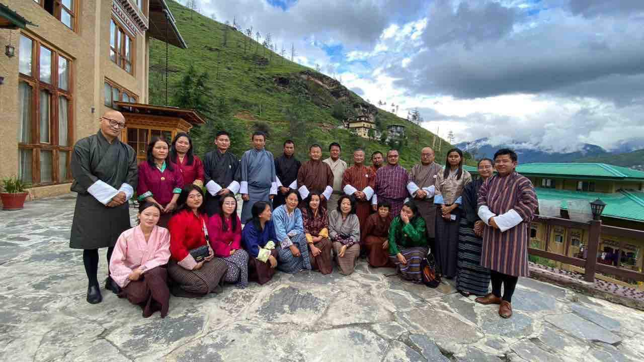 Children with severe disabilities from VTOB are deriving advantages from this project: A Multi-Country Study on Educational Innovations for Out of School Children (OOSC) and Children at Risk of Dropping Out in Bhutan.
On August 26, 2023, VTOB participated in a meeting for evaluation and collaborative idea exchange organized by Paro College of Education. This event involved three principal partners: Changangkha Middle Secondary School, Yangchen Gatshel Higher Secondary School, and VTOB Foundation (VTOB), all actively engaged in executing strategies to support Out-of-School Children (OOSC) and young individuals with disabilities. The meeting also saw the presence of school principals, educators specializing in Special Education Needs (SEN), institution facilitators, a representative from the Ministry of Education and Skills Development, as well as parents representing the children and youth benefiting from these intervention programs. The discussions spanned a comprehensive full-day session. Each partner seized the opportunity to detail the current progress of their respective intervention initiatives, shared instances of success, and underscored the obstacles they encountered. Furthermore, all participants, including parents, expressed their apprehensions and queries. This endeavor is made possible through the backing of KIX IDRC (Canada) and is expected to conclude by September 2023. Each institute presented their progress, and had question-answer session with personnel with MOESD.