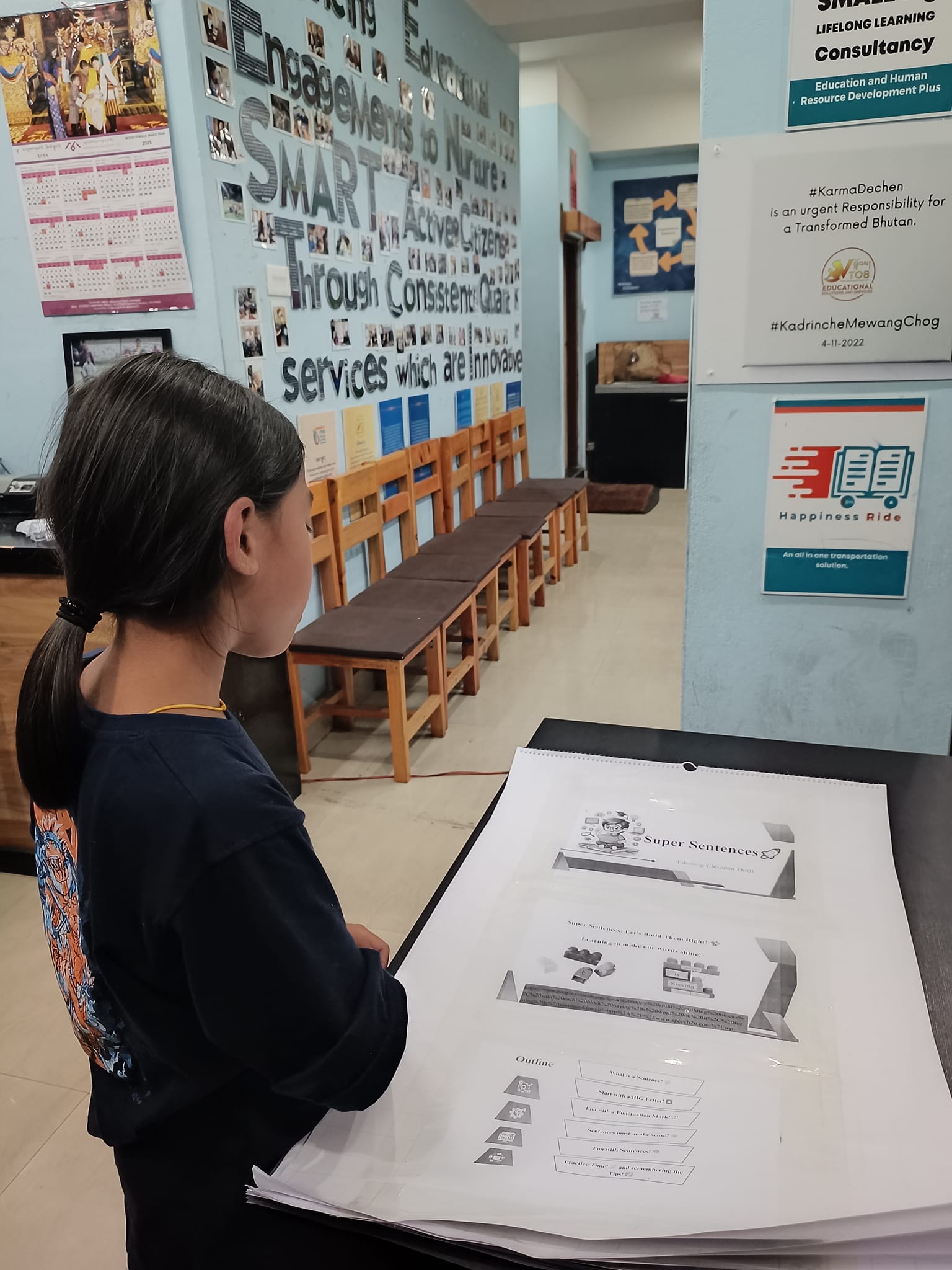 Future Bhutanese innovator getting ready to share their bright ideas!