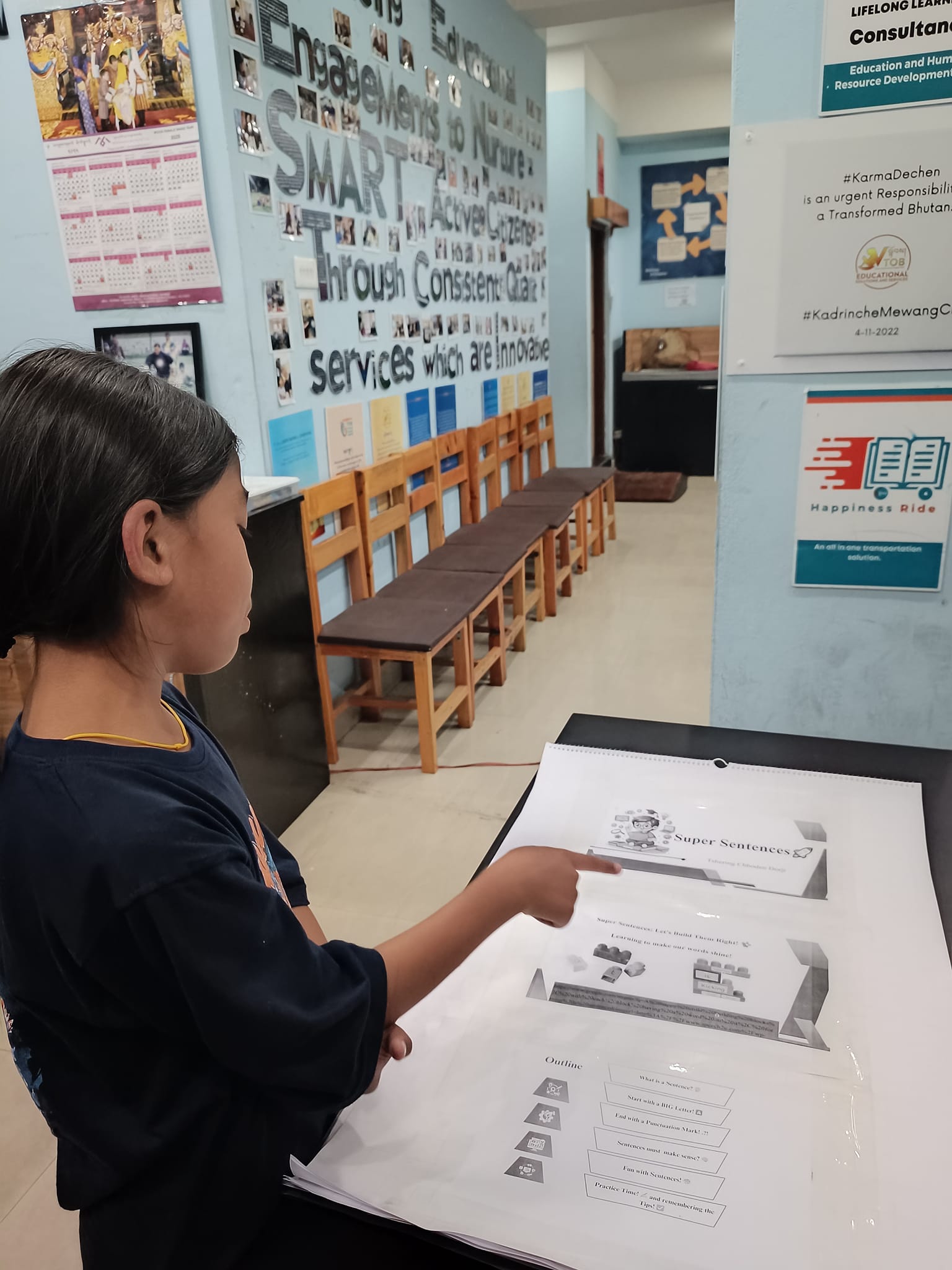 Future Bhutanese innovator getting ready to share their bright ideas!