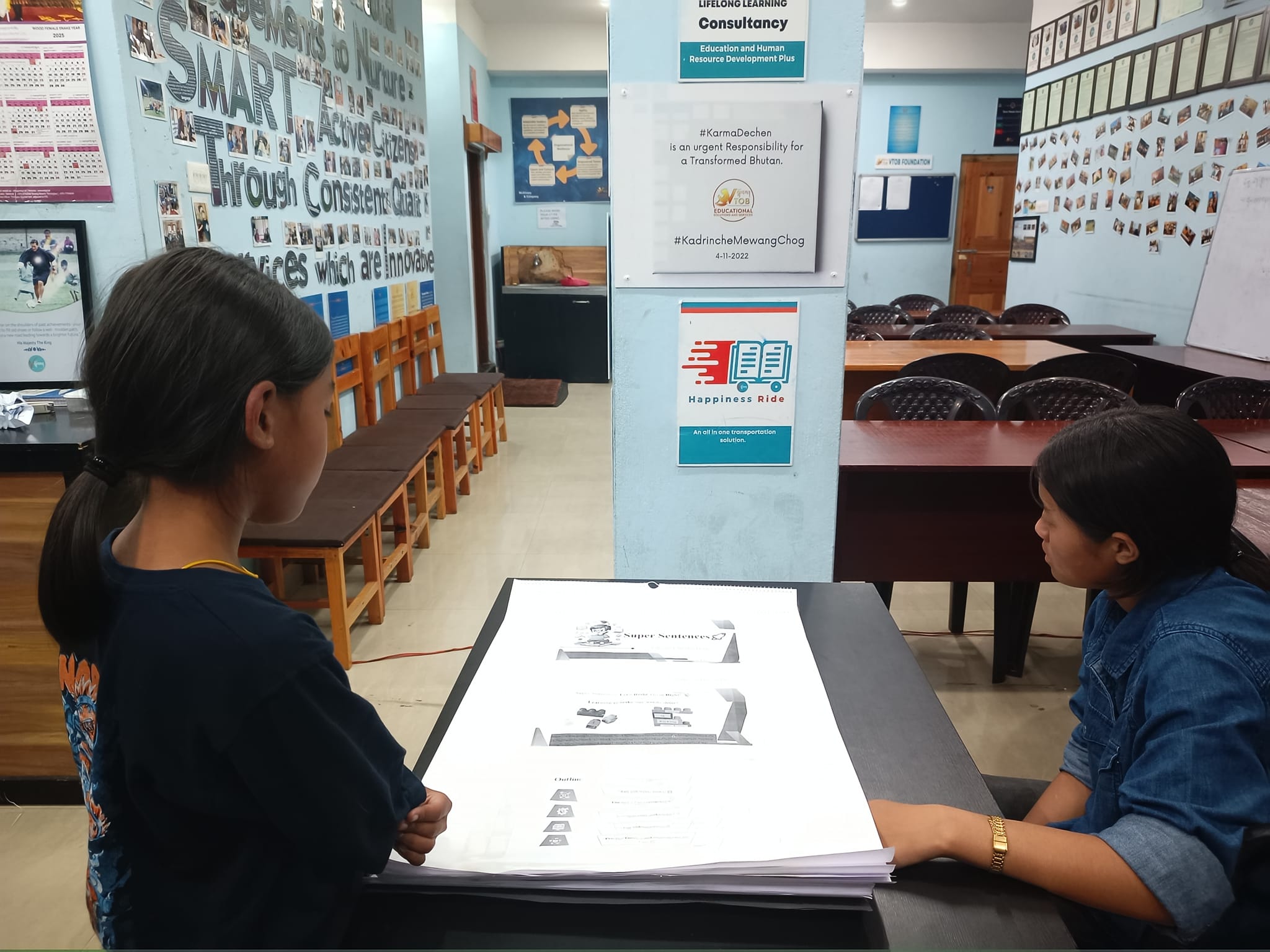 Future Bhutanese innovator getting ready to share their bright ideas!