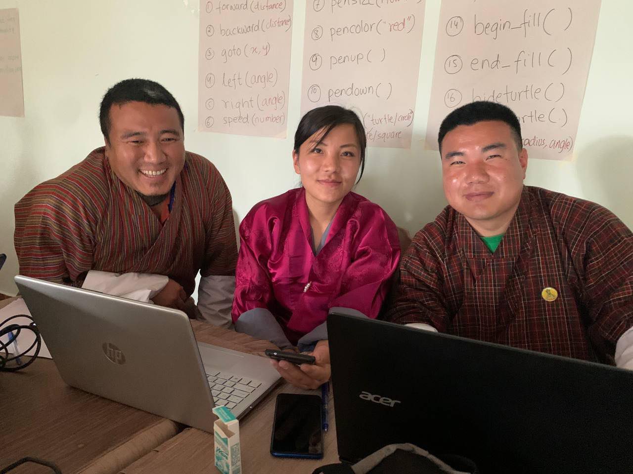 The 7 Days Teacher Training Program for the first batch of Teachers under the Digital Literacy Initiative project came to a successful closing today. 35 teachers from Punakha, Gasa and Wangduephodrang attended the training from 8-14 July.
The project is an initiative of VTOB with support from Dariu Foundation and in consultation with the MoESD Sherig Bhutan. Specifically, the Digital Literacy Initiative project will equip 38 schools across the country with 710 laptops and provide teacher training to 195 teachers on Coding with an aim to impart coding skills to 7600 students in their schools.
The teacher training program on DLI for 7 days is planned to provide teachers from primary and lower secondary schools with relevant digital skills with a focus on coding. They will be further get reinforced on the key competencies of the ICT curriculum framework for classes PP-VIII. In the course of 7 days, the participants will engage in creating animations, games, and applications using different coding platforms. On the last day, they design plans to initiate a code club in their schools to reach out the digital skills to students. The training not only will equip the teachers with digital skills but will also train them to run a coding club to enhance the digital literacy skills of their students.
Thank you Sherig Bhutan for the continued support and collaboration.
We thank the participants for your active participation and support. VTOB offers our heartfelt gratitude to our Trainers too for the action packed and excellent facilitation.