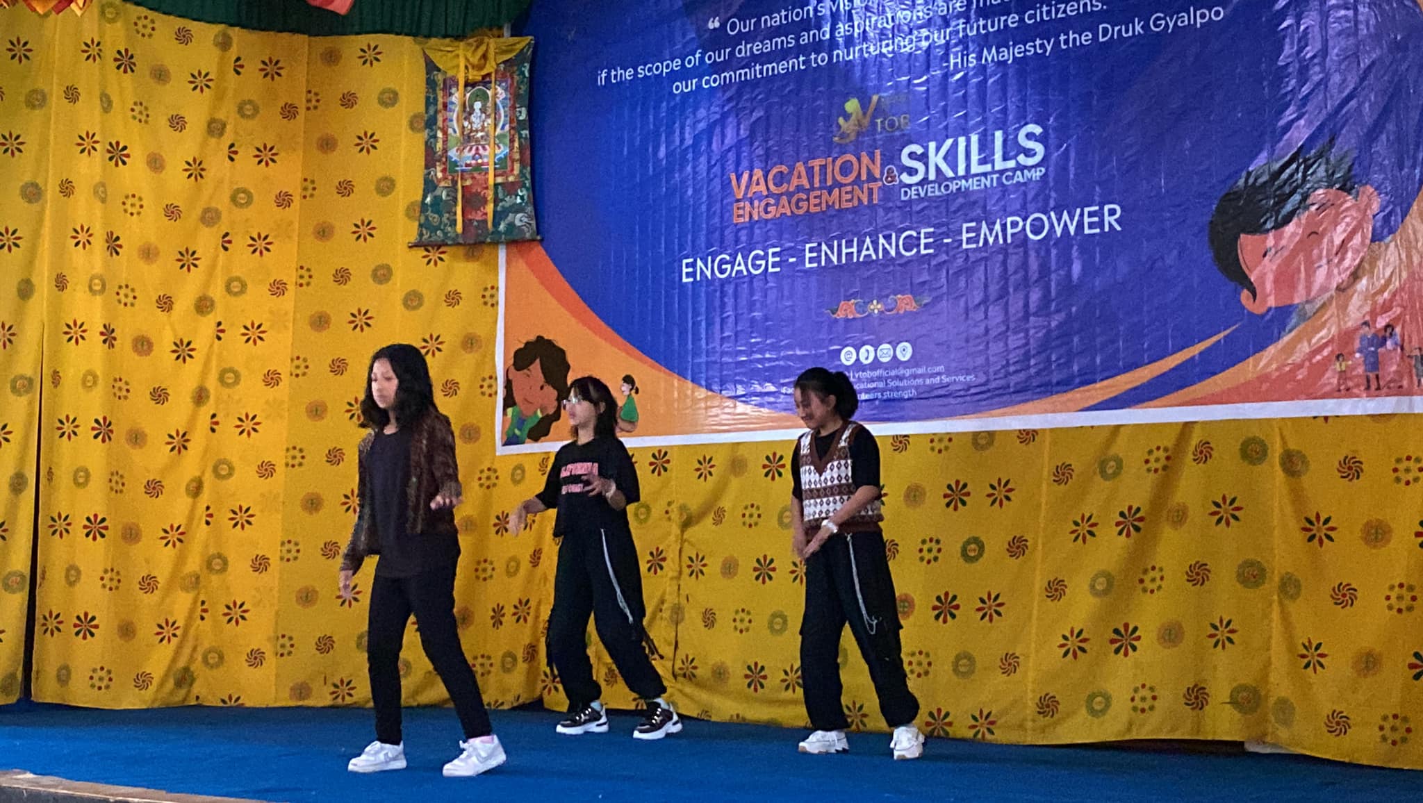 ๐๏ธ DAY 2 | VESD CAMP VOL. II | DRUGYEL, PARO โจ
Day 2 kicked off with an exciting morning Zumba followed by an Opening Program and Program Orientation. Students chose their programs after they were introduced to the 6 Program Rooms. The first classes took place after the lunch and the excitement was overwhelming. The day ended with an enthralling entertainment experience of Karoake, Dance and Singing.
We will have more fun tomorrow.
#vesdcamp2023