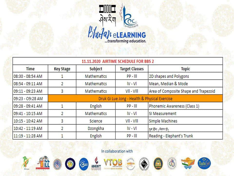 SCHEDULE FOR 11.11.2020

SCHEDULE FOR 11.11.2020