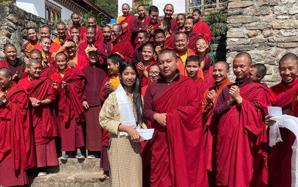 ཎ་ལེན་ཌ་གི་ལས་འགུལ་འདི་ གྲུབ་འབྲས་དང་མཐར་འཁྱོལ་ཅན་ཅིག་སྦེ་མཇུག་བསྡུ་ཡི།  ཞབས་ཏོག་ཞུ་ནི་གོ་སྐབས་བཟང་པོ་གནང་མི་ལུ་བཀའ་དྲིན་ཆེ་ལགས།

གཞན་མི་བཤད་གྲྭ་དང་སློབ་གྲྭ་ཚུ་གིས་ཡང་ ང་བཅས་ཀྱི་ཞབས་ཏོག་ཚུ་སྤྱོད་ནི་ཐུགས་འདོད་ཡོད་པ་ཅིན་ འགྲུལ་འཕྲིན་ཨང་གྲངས་ 77438800  ནང་འབྲེལ་བ་མཛད་གནང་།

ང་བཅས་ཀྱིས་ མཆོག་གྱུར། འབྲེལ་བ་དང་ལྡན་པ། དམིགས་བསལ་ལུ་ཕན་པའི་ཞབས་ཏོག་ཚུ་ཡོངས་སུ་རྫོགསཔ་སྦེ་ཕུལ་དོ། 

Project Nalanda was a huge fulfilling success. Thank you for the opportunity to serve. 
Any other Shedras and Lobdras interested to avail our services may contact 77438800- We offer the best, most relevant and fully personalized services.