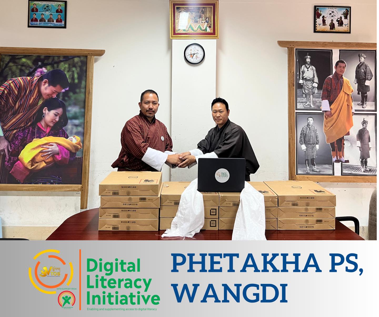 VTOB delivered laptops and Micro:Bit kits to beneficiary schools. The devices are supplied free of cost to support digital and coding literacy in schools with an aim to enable children with problem solving skills through coding, equip children with digital and coding skills, supplement the ICT goals of the Ministry of Education and Skills Development and complement the nation’s effort in equipping schools with adequate number of digital devices to enhance children’s access to digital literacy.
The 35 teachers from 10 beneficiary schools of Gasa, Punakha and Wangduephodrang under the DLI Phase 1 were successfully trained for 7 Days from 8-14 July, 2023 on Coding and Digital Skills.
Digital Literacy Initiative project is an initiative of VTOB with support from Dariu Foundation and in consultation with the MoESD. Specifically, the Digital Literacy Initiative project will equip more than 38 schools across the country with 710 laptops and provide teacher training to 195 teachers on Coding with an aim to impart coding skills to 7600 students in their schools over the 3 years project tenure.
Thank you everyone for your continued support, trust and confidence in us.
We will keep going forward- innovating, initiating and collaborating.
VTOB delivered laptops and Micro:Bit kits to beneficiary schools. The devices are supplied free of cost to support digital and coding literacy in schools with an aim to enable children with problem solving skills through coding, equip children with digital and coding skills, supplement the ICT goals of the Ministry of Education and Skills Development and complement the nation’s effort in equipping schools with adequate number of digital devices to enhance children’s access to digital literacy.
The 35 teachers from 10 beneficiary schools of Gasa, Punakha and Wangduephodrang under the DLI Phase 1 were successfully trained for 7 Days from 8-14 July, 2023 on Coding and Digital Skills.
Digital Literacy Initiative project is an initiative of VTOB with support from Dariu Foundation and in consultation with the MoESD. Specifically, the Digital Literacy Initiative project will equip more than 38 schools across the country with 710 laptops and provide teacher training to 195 teachers on Coding with an aim to impart coding skills to 7600 students in their schools over the 3 years project tenure.
Thank you everyone for your continued support, trust and confidence in us.
We will keep going forward- innovating, initiating and collaborating.