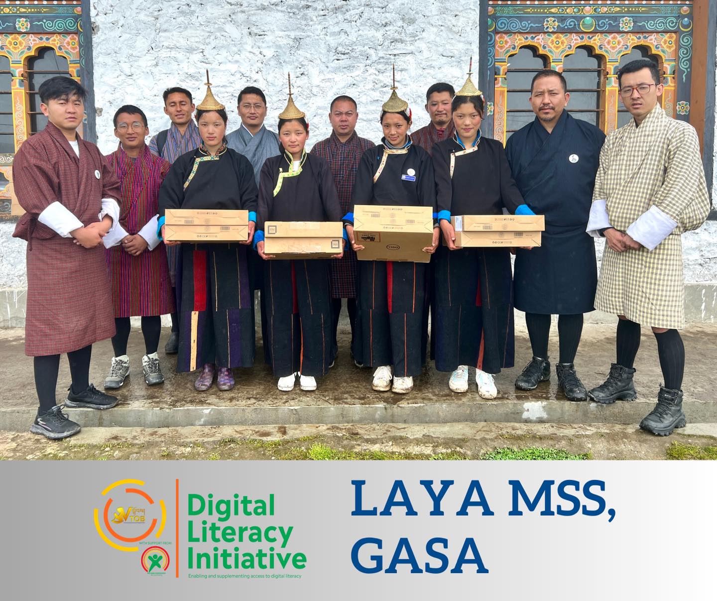 VTOB delivered laptops and Micro:Bit kits to beneficiary schools.