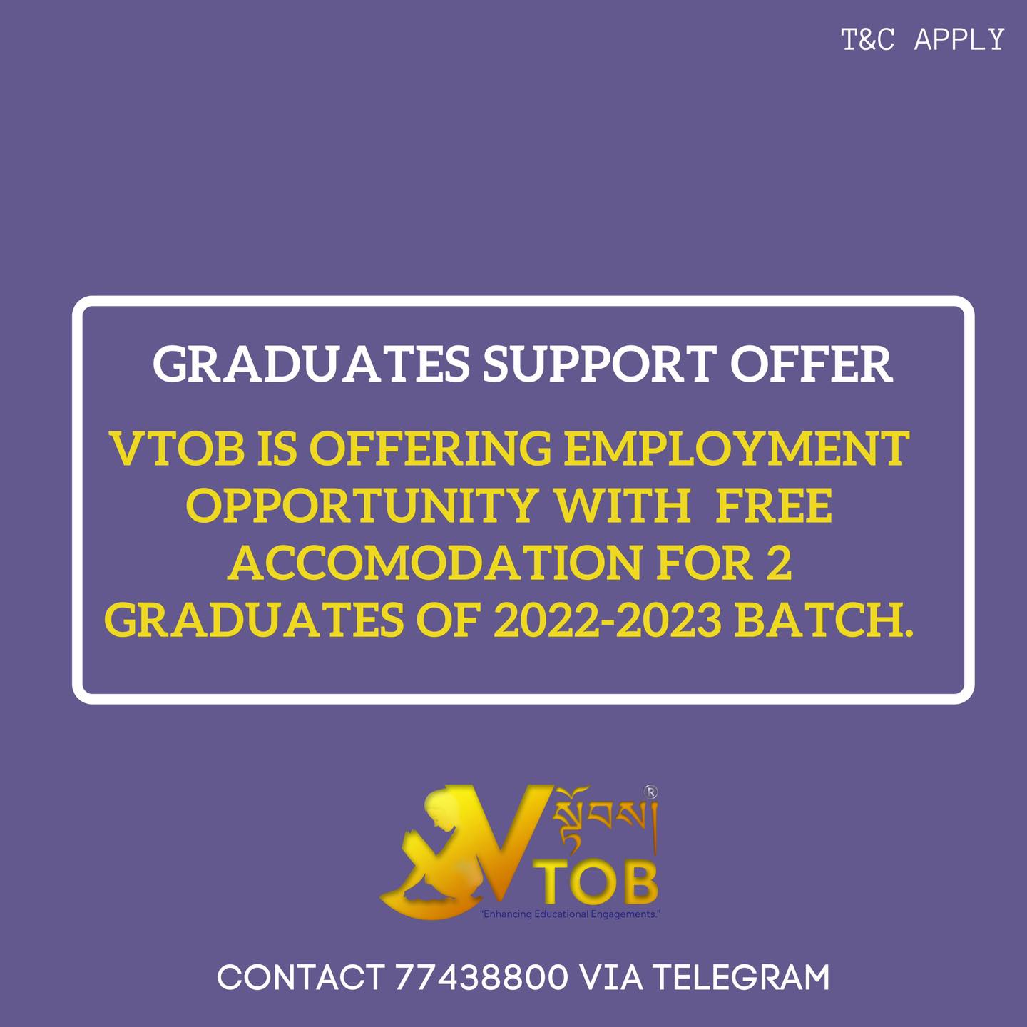 ✨📍 If you are a 2022-2023 graduate with no one in Thimphu to live with, exploring a meaningful engagement…