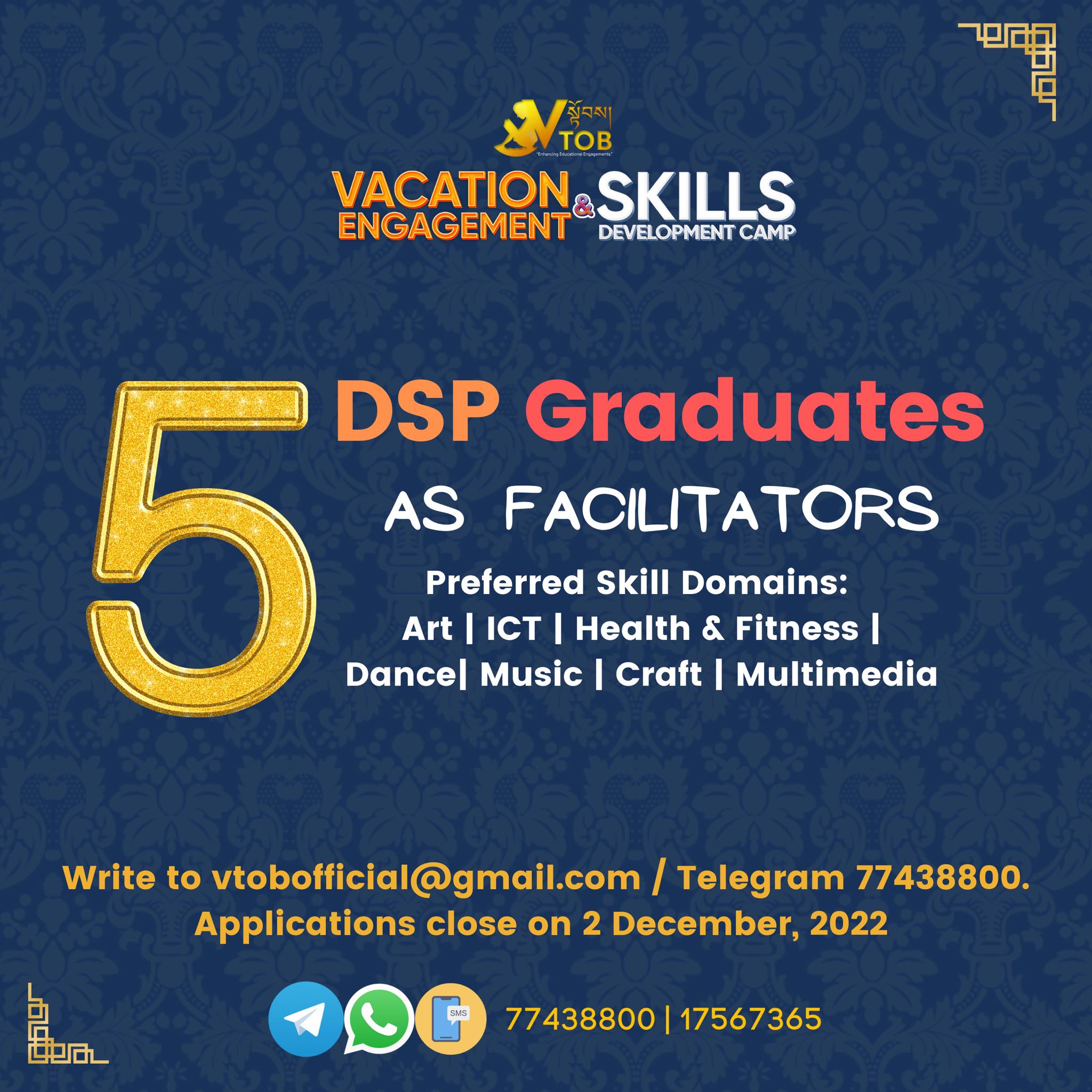 VTOB Educational Solutions and Services is pleased to seek collaboration with De-suung Skilling Programme…
