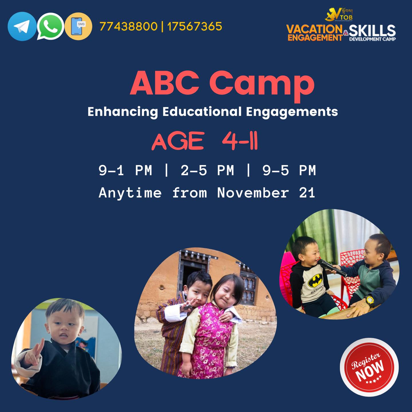 REGISTER ANYTIME FROM 21 NOVEMBER 🎉
Register via Google Form/ Telegram/WhatsApp with 77438800 or buy our camp tickets.
Google Form Link:
https://forms.gle/MSfi5q9SUxgZ8tPL9
REGISTER ANYTIME FROM 21 NOVEMBER 🎉
Register via Google Form/ Telegram/WhatsApp with 77438800 or buy our camp tickets.
Google Form Link:
https://forms.gle/MSfi5q9SUxgZ8tPL9