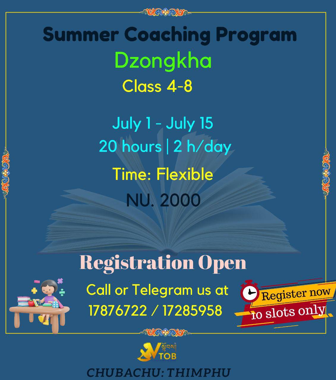 VTOB brings summer programs for children 🔊