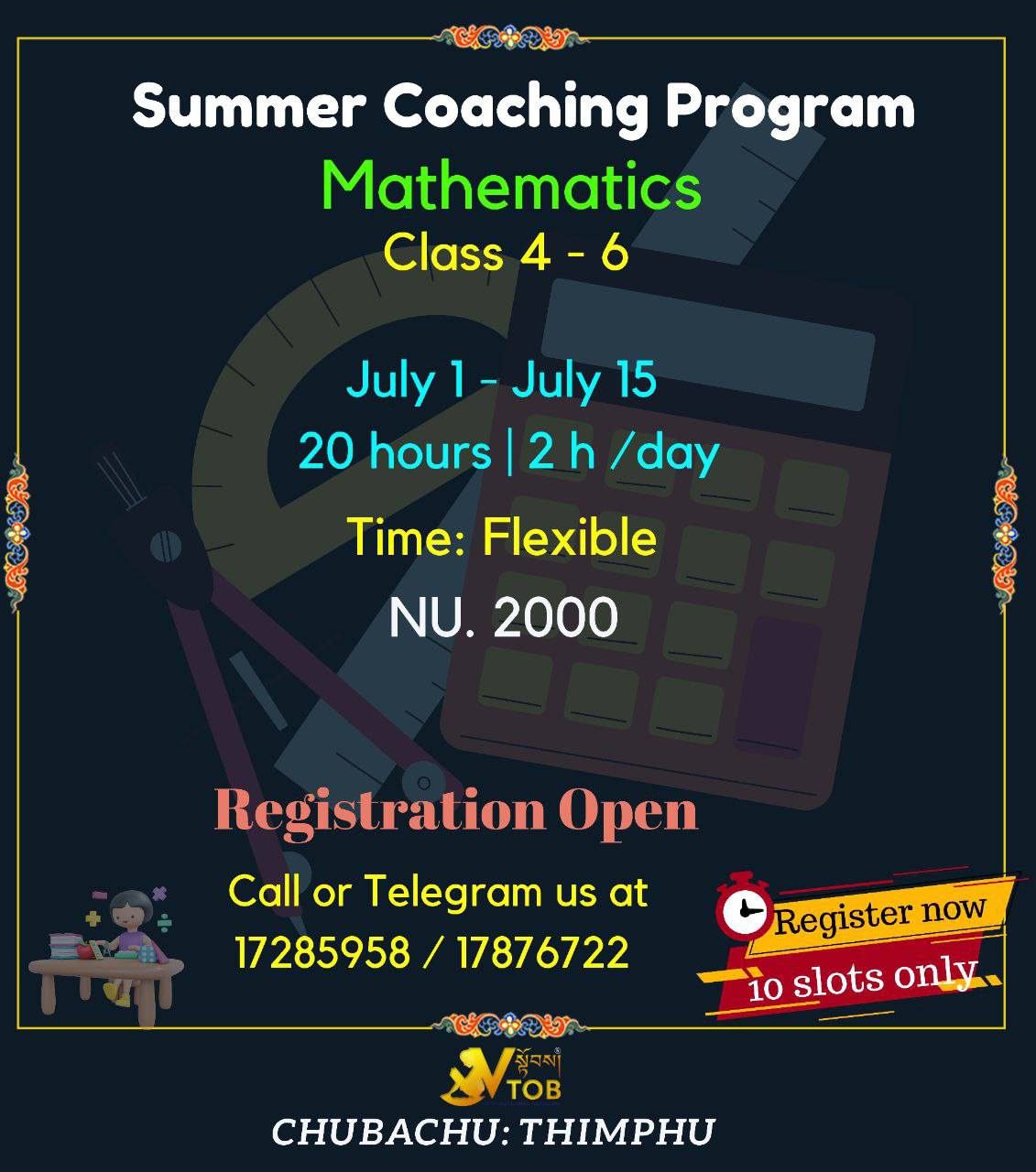 VTOB brings summer programs for children 🔊