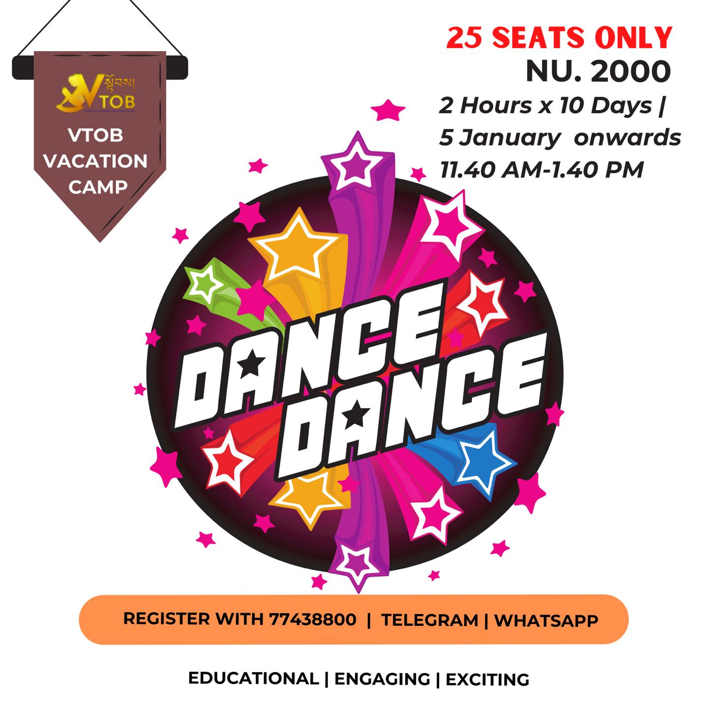 DANCE CLASSES FROM 5 January | Register with 77438800
DANCE CLASSES FROM 5 January | Register with 77438800
