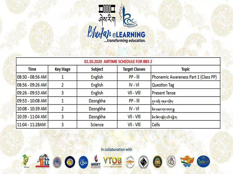 SCHEDULE FOR 02 October
